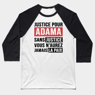 Justice Pour ADAMA Baseball T-Shirt